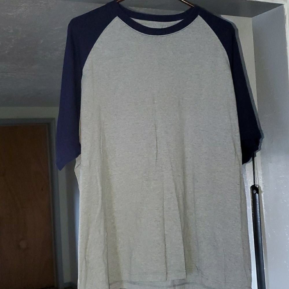 Gray & blue shirt